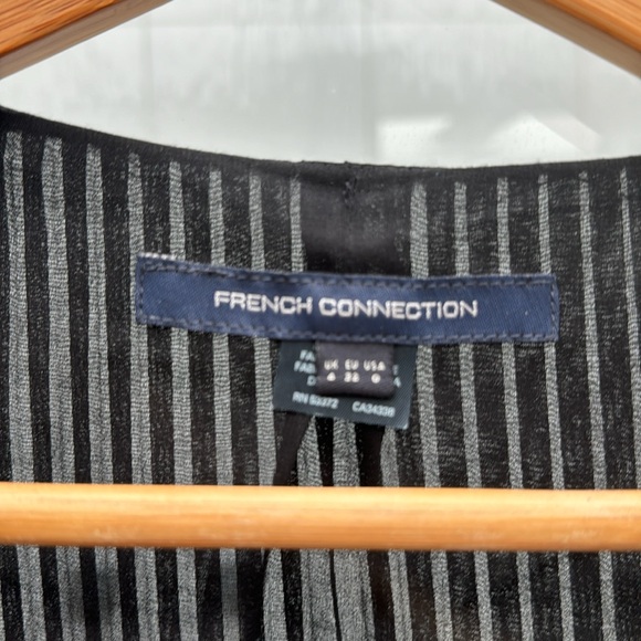 French Connection,0, mini flowy dress w/sheer sleeves - Picture 3 of 4